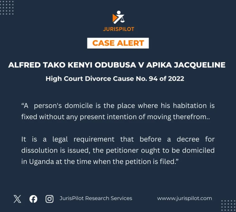 Tako v Apika High Court Divorce Cause No. 94 of 2022